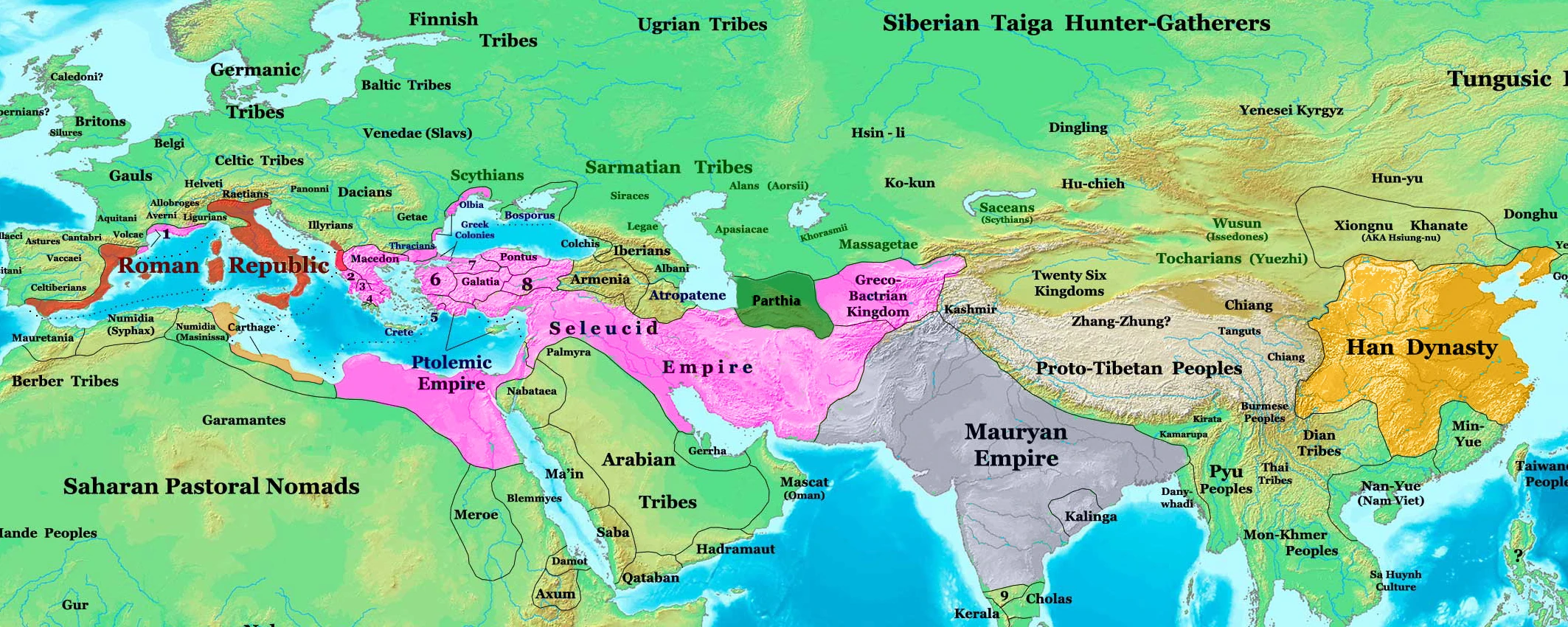 World Map 200 BC World History Maps svauto.dk