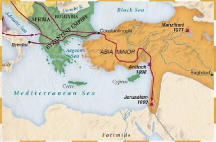 First-crusade-route-to-jerusalem