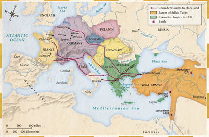 First-crusade-route-to-constantinople