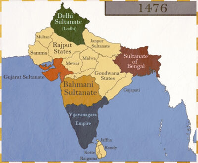 delhi sultanate map 15th century