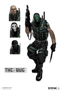 Concept art, complete with alternate mask patterns.