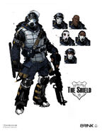 Concept art, complete with alternate mask patterns.