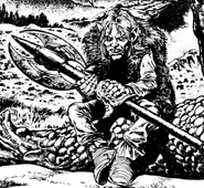 Ukko with Brainbiter, Sláine's axe, by Glenn Fabry