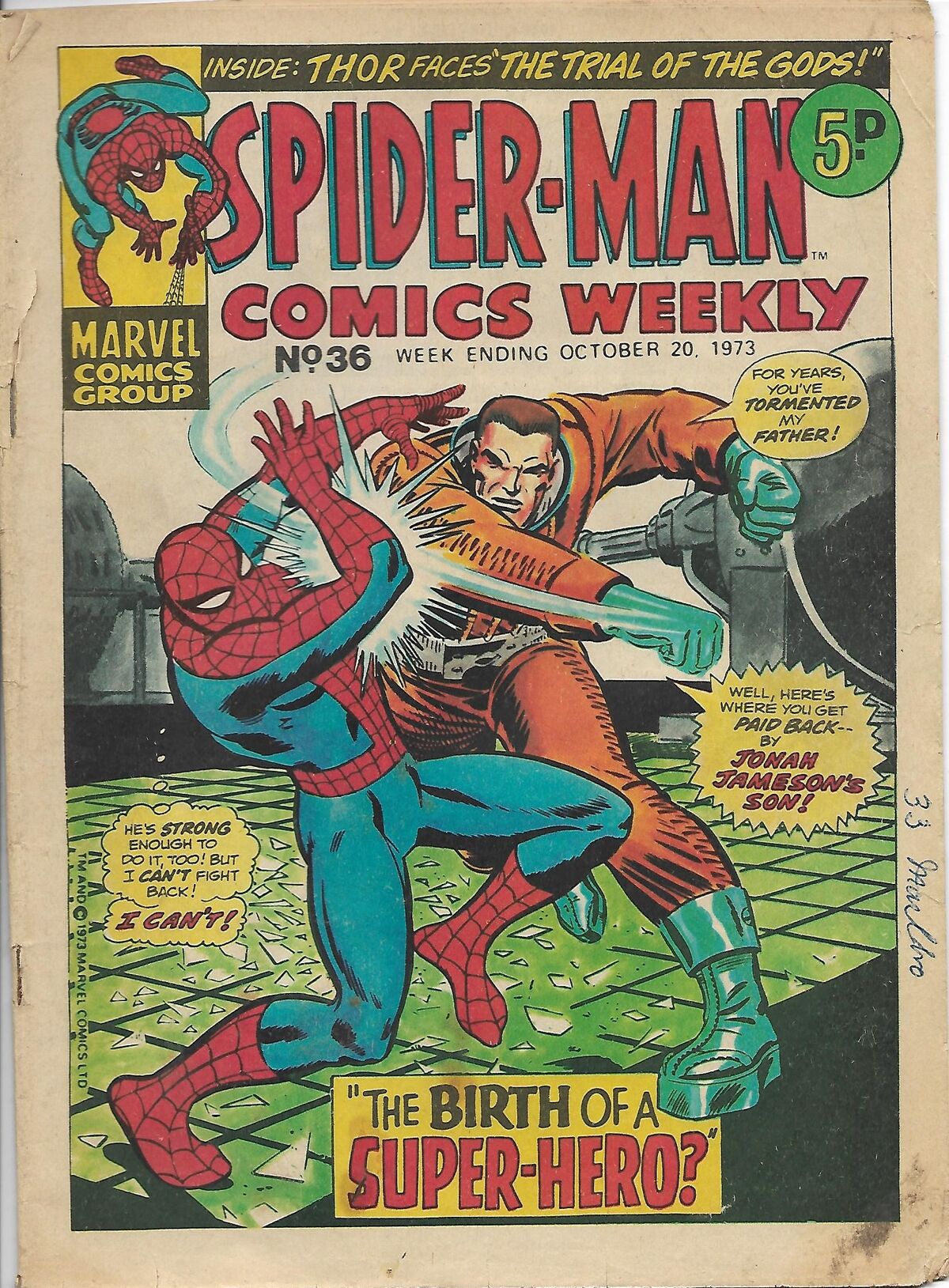 SpiderMan Comics Weekly Vol 1 36 Albion British Comics Database Wiki