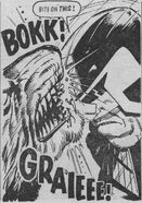 Dredd headbutts a werewolf in 2000 AD prog 324, by Steve Dillon