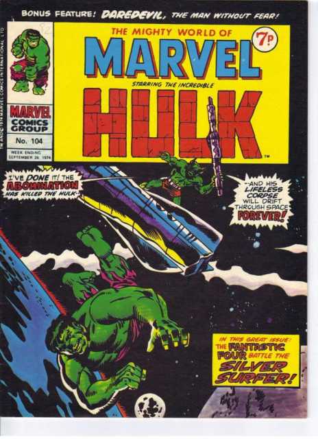 Mighty World of Marvel Vol 1 104 | Albion British Comics Database Wiki ...