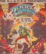 The cover of 2000 AD prog 436, by Ian Gibson