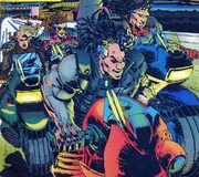 Left to right: Roadie (female Rider), Stranger, Boot (in the lead) and Grunt