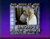 KABC Channel 7 Eyewitness News 4PM - Seniors- A New Wrinkle - This Week ident for the week of July 29, 1985