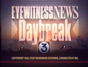 WFSB Channel 3 Eyewitness News Daybreak close from 1992