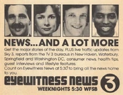 WFSB Channel 3 Eyewitness News 5:30PM - News...And A Lot More - Weeknights promo from Fall 1981