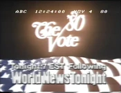 The '80 Vote: Election Night - Live Coverage Tonight promo for November 4, 1980