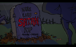 Broforce - paying respects to Satan