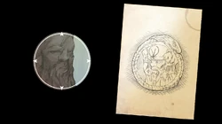 Comparison between the face carved in the hill from Montserrat and Hobbs’ sketch