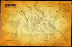 Gehnen's map once held up to a flame in Santa Cova Chapel