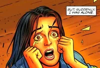 Nicole crying after witnessing her father's death