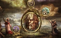 The Ouroboros and two priests