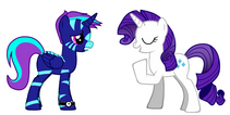 Blue Shuffle and Rarity meet.