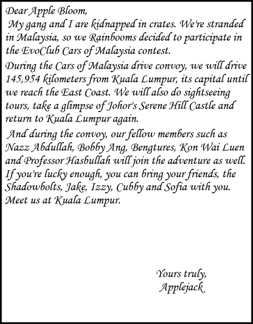 Applejack Letter