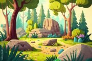 Cartoon Forest Background