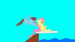 Pushing Fluttershy