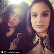 Stephanie's caption: Night shoot got us like 😐😐