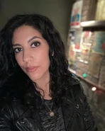 Caption: In Shaw’s Bar, back on set 🎬