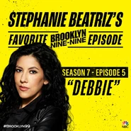 “I loved the dynamic that Vanessa brought to the story and truly she was a dream guest star. There’s a great pic of Andy and I laughing in a doorway on set and it makes me smile when I see it- it’s so sweet to remember how much fun we were having that day." -Stephanie Beatriz