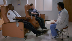 The doctor informs Jake and Holt that they have the mumps