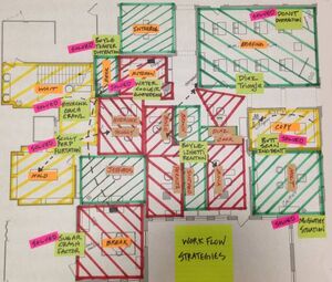 Office Map prop on display at 2014 TCA Set Visit