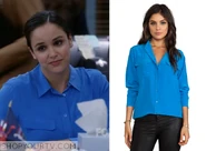 Signature Blouse in Directoire Blue by the brand Equipment