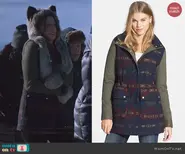 Aztec Mixed Media Hooded Coat by the brand Coffee Shop