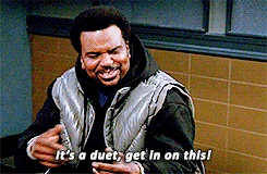 Doug Judy sings 'Reunited' to Jake.