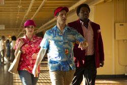 Jake and Amy blend in with Doug Judy's help.