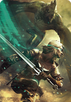 Arte de la carta de gwynt en The Witcher 3 y el juego Gwent: Ciri: Dash