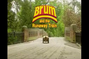 Title card and Brum is on approach to the theme park.