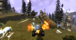 A swarm of Lightning Plug Bugs after the Deuce jumps through them.