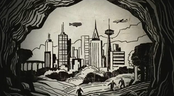 A glimpse of the modern world, as seen in an Artefact of Legend.