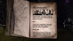 The Tour Book entry for the Thunderhog.