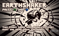 The tutorial message for the Earthshaker seen during "Welcome to the Age of Metal".