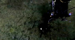 Drowned Ophelia drops an urn of black tears.