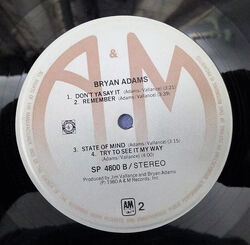 Bryan Adams (album) | Bryan Adams Wiki | Fandom