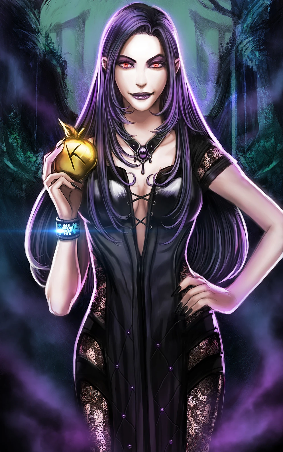 Eris, the goddess of discord. You may have seen my likeness on the temple  walls. \, image size:993x1588