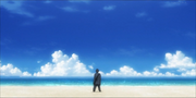 Sakamoto on the beach