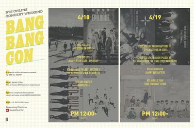 BANG BANG CON - BTS online Concert Weekend