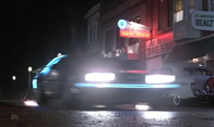 Delorean on its way to clocktower