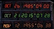 The LAST TIME DEPARTED display on the time display reads "Nov 12 1955", foreshadowing the date which Biff visited.