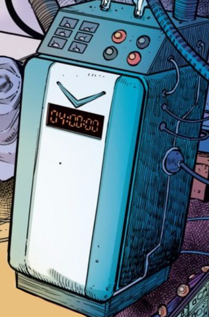 A 1952 Sears Coldspot converted into a time machine.