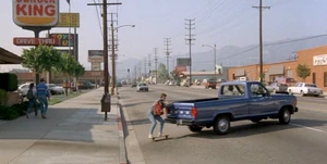 Marty rides onto JFK Drive.