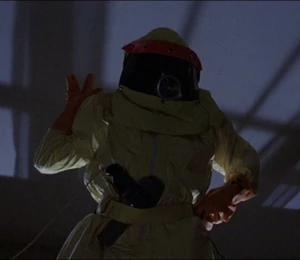 The same hair dryer doubles as "Darth Vader's" ray-gun.
